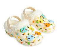 Pokemon Boys Clogs with Removable Fur Lining & Charms, Anime Gifts for Boys