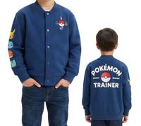 Pokemon Boys Fleece Bomber Jacket- Little and Big Boys Sizes XS-XL (4-16), Navy, 7 UK