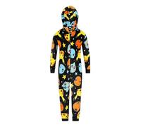 Pokemon Boys Girls Fleece Black AOP Sleepsuit Kids Pikachu Onesie (6-7 Years)