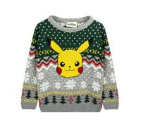 Pokemon Boys Grey Pikachu Christmas Jumper - 9-10 Years