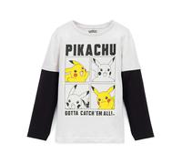 Long Sleeved T-Shirt Pokemon Grey 7-8 Years
