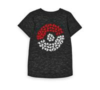 Pokemon Pikachu Boys T-Shirt | Kids Pokeball Character Gamer Short Sleeve Graphic Tee in Charcoal Grey | Teens Classic Video Game Apparel Top | TCG TV Series Movie Anime Merchandise Gift