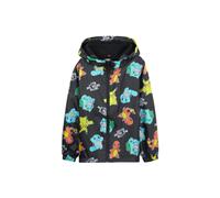 Pokemon Kids Waterproof Jacket - Fleece Lined Rain Coat - Pikachu Official Merchandise - 4-14 Years Kids Teenagers (Black Aop, 11-12 Years)