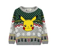 Pokemon Boys Grey Pikachu Christmas Jumper - 9-10 Years