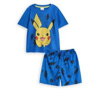 Pokemon Boys Blue Pikachu Short Sleeve Short Leg Pyjama Set - 5-6 Years