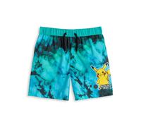 Pokémon Pikachu Blue Tie-Dye Swim Shorts | Boys Beachwear with Elasticated Drawstring Waist | Classic Cartoon Swimwear | Gotta Catch 'Em All Design - 5-6 Years