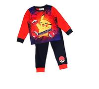 Pokemon Boys Long Sleeve Pyjamas 2 Piece Set featuring Pikachu, Red, Age 9-10 Years