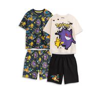 Pokemon Boy's Multi Character Multi-Pack of 2 Short Sleeve Short Leg Pyjama | Size: 9-10 Years Pokemon Multicolor 9-10 Years