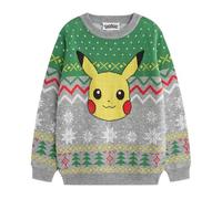 (13-14 Years, Grey Heather) Pokemon Boys Pikachu Christmas Jumper