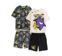 Pokemon Boy's Pikachu Gengar Charizard Kids Multicoloured Short Pyjamas Set - 2 Pack | Size: 9-10 Years Pokemon Multicolor 9-10 Years