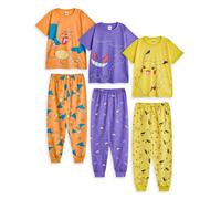 Pokemon Boy's Pikachu Gengar Charizard Kids Multicoloured Short Sleeve Pyjamas Set - 3 Pack | Size: 7-8 Years Pokemon Multicolor 7-8 Years