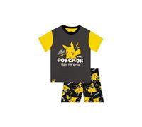 Pokemon Boy's Pikachu Short Sleeve Pyjamas in Black | Size: 9-10 Years Pokemon Black 9-10 Years