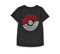 Pokemon Pikachu Boys T-Shirt | Kids Pokeball Character Gamer Short Sleeve Graphic Tee in Charcoal Grey | Teens Classic Video Game Apparel Top | TCG TV Series Movie Anime Merchandise Gift