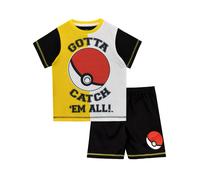 Pokemon Boy's Pokeball Short Pyjamas in Black | Size: 8-9 Years Pokemon Black 8-9 Years