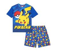 Pokemon Boys Pyjamas, Pikachu Pjs Set, Ages 5 to 12 Years Old, Pokemon Nightwear 11-12 Years Blue
