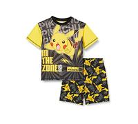 Pokemon Boys Pyjamas, Pikachu Short PJs, Ages 6 to 13 Years Old, Official Kids Pokemon Merchandise