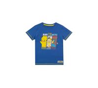 Pokemon Boy's Ready for battle Pikachu Meowth & Lucario T-Shirt in Blue | Size: 12-13 Years Pokemon Blue 12-13 Years