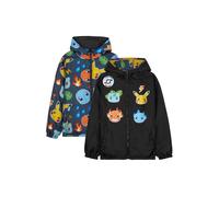 Pokemon Boy's Reversible Raincoat Jacket Water Resistant Hooded Outerwear Top | Size: 11-12 Years Pokemon Multicolor 11-12 Years