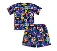Pokémon Boys Short Pyjama Set - Kids Blue Short PJs with All-Over Print - Soft Breathable Nightwear for Ages 5 to 12 Years - Official Merchandise (10-11)