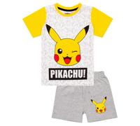 Pokemon Boy's Short Sleeve Short Leg Pyjama Set | Boys White | Official | Size: 9-10 Years Pokemon White 9-10 Years