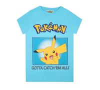 Pokemon Boy's Short Sleeved T-Shirt | Blue | Official Merch | Size: 11-12 Years Pokemon Blue 11-12 Years
