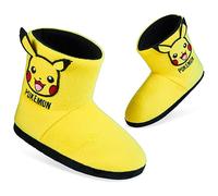 Pokemon Boys Slippers Boot Slippers Pikachu Bulbasaur Soft Kids Shoes Non Slip House Shoes Anime Gifts for Boys (13 UK, Yellow)
