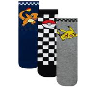 Pokemon Boys Socks, Pikachu Charmander Pokeball Kids Socks, Sizes 3-3