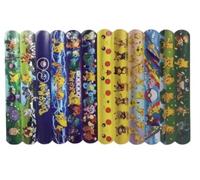 Pokemon | Bracelet | Snap Wristband | Mixed Designs | 24 Pieces | Perfect for Children's Party Favours / Gift Bags