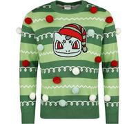 Pokémon Bulbasaur Unisex Knitted Jumper Multicoloured Fan Merch, Gaming, Christmas, multi-coloured, XL