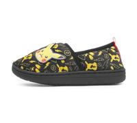 Pokemon Kids Slippers Official Pikachu Character House Shoes - Pokemon 29339 Slipper 8/9 UK CH Black