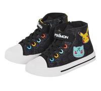 Pokemon Canvas Hi Top Trainers with Zip Kids Pikachu Sports Shoes Plimsolls Pumps