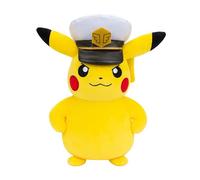 Pokémon Plush Captain Pikachu – 8-Inch Soft Plush with Captain's Hat and Authentic Details