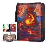 Pokemon Card Binder 9 Pocket - Trading Card Binder for Pokemon with 50 Removable Sleeves for 900 Cards, PU Waterproof Card Folder with Zipper, Portable Trading Card Album (9 Pocket)