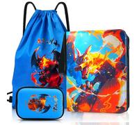 pokemon card binder 900 pockets - pokemon card notebook - book cards book book album collectible - polyester drawstring bag - card storage box case