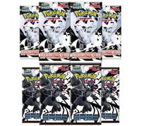 Pokemon Cards Black and White, Korean Black Bolt & White Flare - Booster Bundle including 8 Pokemon Booster Packs - TCYM Product