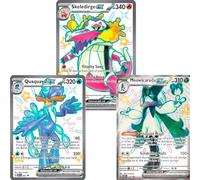 Pokemon Cards Jumbo Pack 3 Initials Ultimate Evolution Scarlet & Purple Skeledirge EX Meowscarada EX Quaquaval EX Jumbo XXL Promo Cards Large English Cards
