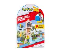 Pokémon Carry Case Battle Ruins Playset - Portable Transforming Backpack Playset with Action Features and 2-inch Pikachu Battle Figure