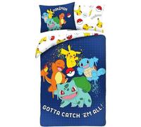 Pokemon Catch All Duvet Cover 140x200cm Pikachu Charmander Polyester