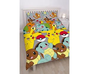 Pokemon Catch Repeat Print Design Duvet Set, 1 pc, Double, Microfibre, Multi-Colour