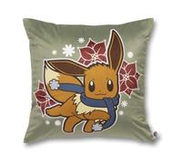 Pokémon Center: Eevee Pokémon Holiday Green Throw Pillow Case