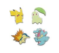 Pokémon Center: Pikachu, Chikorita, Cyndaquil & Totodile Pokémon Pins (4-Pack)