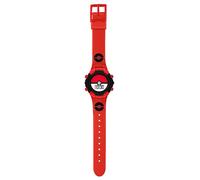 Pokemon Character Print & Dial Digital Flashing Kids Watch Red