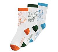 Pokémon Character Set Crew Socks 3 Pack Male 39/42 Multi-Colour CR721715POK-39/4