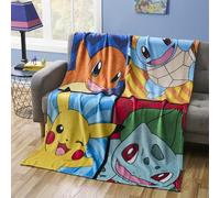 Pokemon Character Throw Blanket - Soft and Cozy 46” x 60” Micro Raschel Blanket - Lightweight Plush Ultra Soft Throw for Boys & Girls