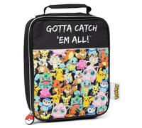 Pokemon Character Zip Lunch Bag | Unisex Kids Black | Official Pokemon Black One Size
