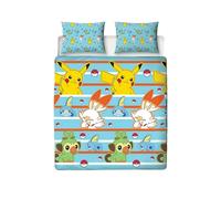 Pokemon Characters Reversible Duvet Set in Blue | Size: Double Pokemon Blue Double