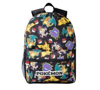 Pokemon Childrens/kids Character All-Over Print Backpack Black (One Size)