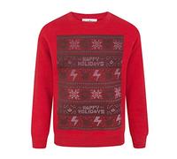 Pokemon Christmas Jumper for Kids & Teens | Boys & Girls Red Happy Holidays Knitted Pikachu Sweatshirt | Pokemon Xmas Gifts