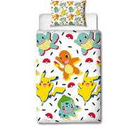 Pokemon Christmas Pikachu Single Duvet Cover | Reversible Two Sided Fun Bedding With Matching Pillow Case