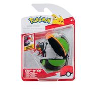 Pokémon Clip Age 3+ ‘N’ Go Litten and Dusk Ball - Includes 2-Inch Battle Figure and Dusk Ball Accessory